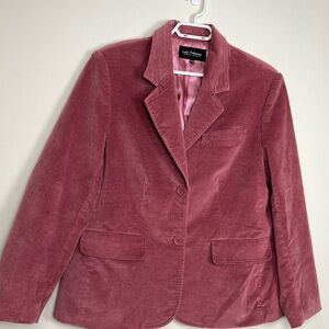 Vintage Y2K-Lady Hathaway Studio Pink Velvet Blazer – Size-XL